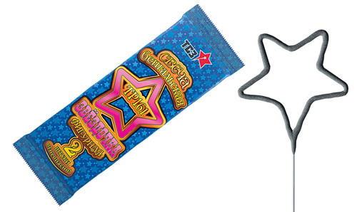  Бенгальские свечи фигурные 2 шт "Звездочка"  в Алагире